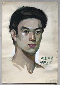 李剑晨（1900-2002）中国水彩画之父 手绘水粉画 1984