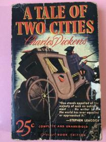 民国或清代的，A TALE OF TWO CITIES，名著《双城记》，三面刷红，注意出版年份1900年是估算的，书肯定是老货