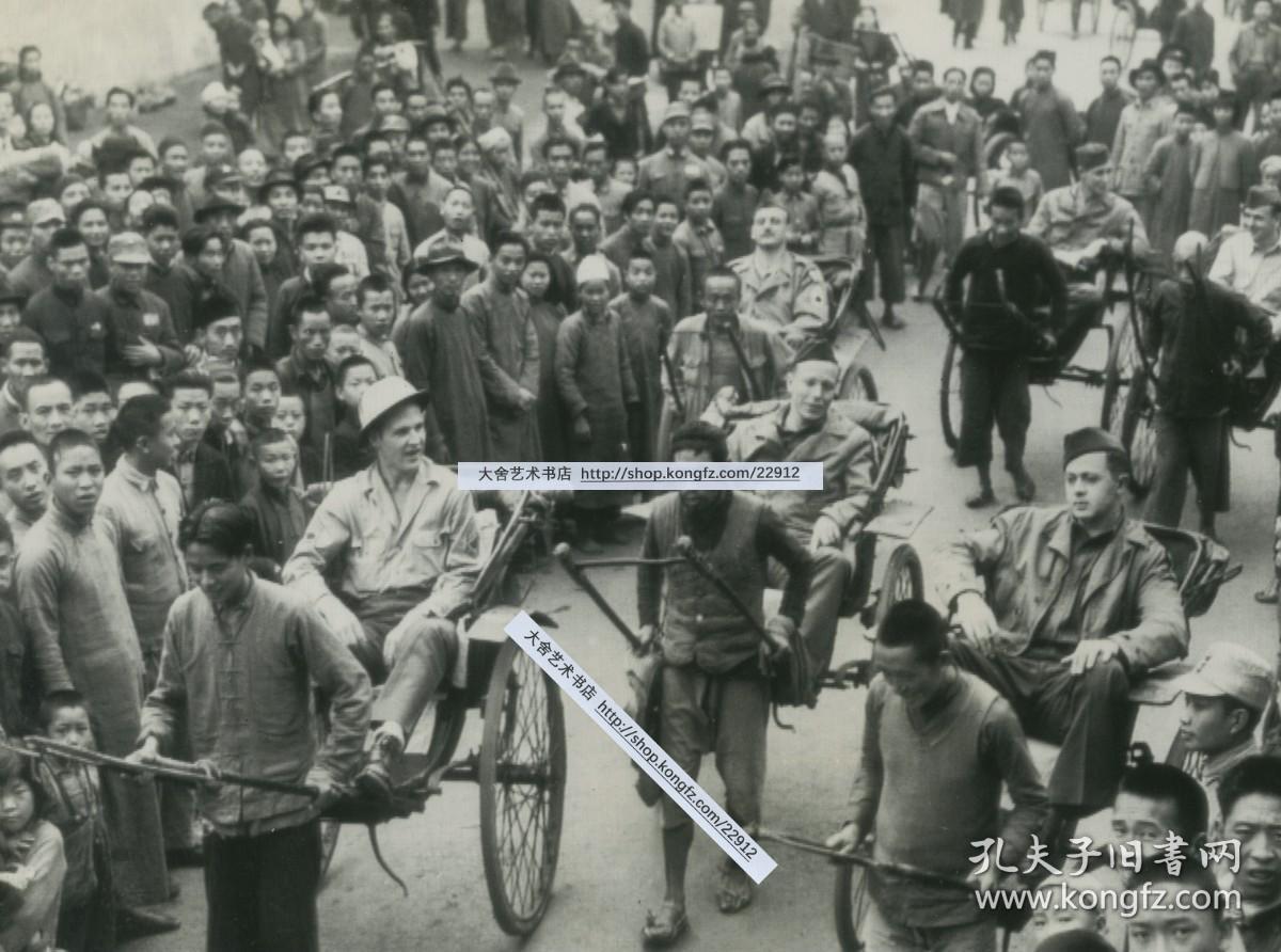 1943年美联社新闻传真照片一张驻中国大西南的美国援华空军飞行员在