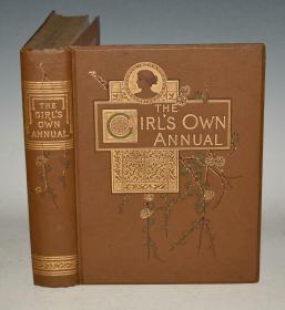 1889年 The Girl's Own Annual   《少女天地画刊》烫金豪华装帧  大开本巨册