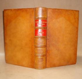1937年 - Edward Gibbon 1737 - 1794  罗马帝国衰亡史作者《吉本传》极品摩洛哥羊皮古董书 插图本 品上佳