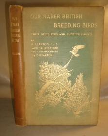 【特价】1902年 Our Rarer British Breeding Birds . 凯尔顿兄弟自然史经典《稀有英国鸟类图志》最早的动物摄影插图
