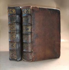 1644 SAINT AUGUSTINE -La Cite de Dieu  圣奥古斯丁哲学巨著《天主之城》高古珍本2册全 全真皮插图版 极为珍贵