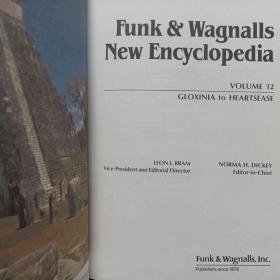 funk&wagnalls new encyclopedia 12