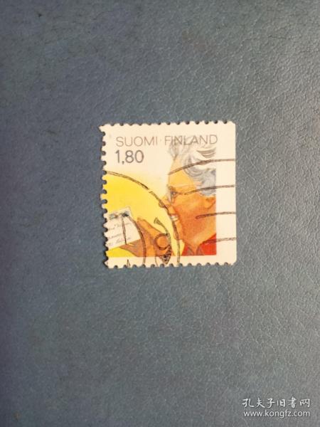 外國郵票   芬蘭郵票  人（信銷票)