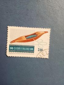 外國郵票   芬蘭郵票  織布梭子（信銷票)