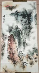 刘宝纯 绘     大幅山水画 
   135×67厘米