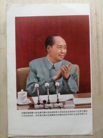 小画片：毛主席在中共十大会议上像（12*19.5cm）日文