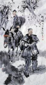 陈钰铭  人物中堂（新绿） 手绘国画作品