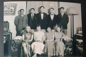 蝴蝶民国著名女星合影照片一张 漂亮