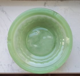 绿琉璃烟灰缸 完整漂亮 有些年头