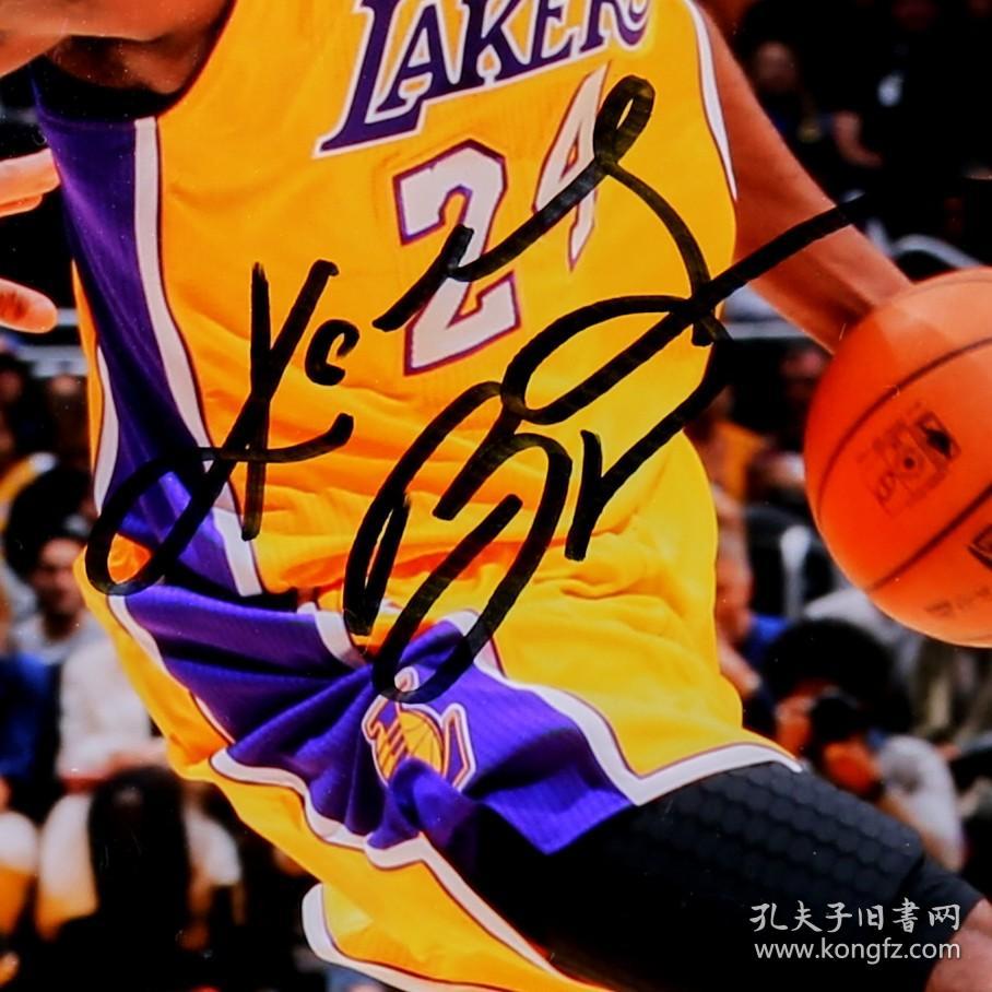 科比 亲笔签名nba官方原版照 限量带编