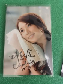 林志玲 亲笔签名照片，有签名现场图，台湾演员，代表作有《赤壁》、《刺陵》、《101次求婚》