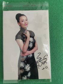 刘嘉玲 亲笔签名照片1，有现场签名视频，签于2018年7月9日电影《阿修罗》发布会上。