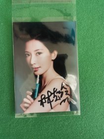 林志玲 亲笔签名照片，有签名现场图，台湾演员，代表作有《赤壁》、《刺陵》