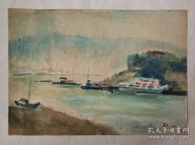 秦宣夫（1906—1998）是20世纪我国著名画家、美术史论家和美术教育家  手绘水粉画  1980