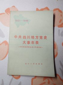 1921-1949 中共四川地方党史大事年表