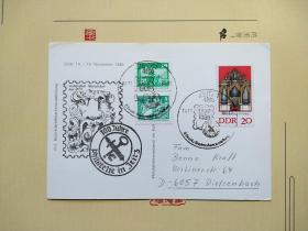 《外国集邮品收藏保真：德国1980年世界邮展建筑邮票实寄图卡》澜2207-8