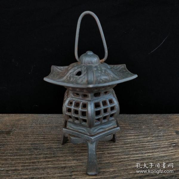 铁器提梁灯铁灯护栏灯盏复古仿古灯油灯怀旧工艺品照明用具影视道具