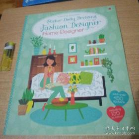 英文原版书 Sticker Dolly Dressing英语绘本故事书女生穿衣打扮贴纸儿童手工游戏书 Fashion Designer Home Designer