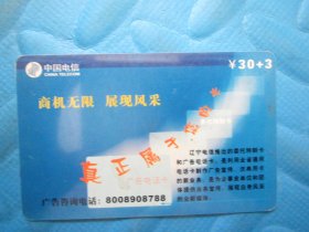 中国电信广告电话卡：商机无限 展现风采（30+3）