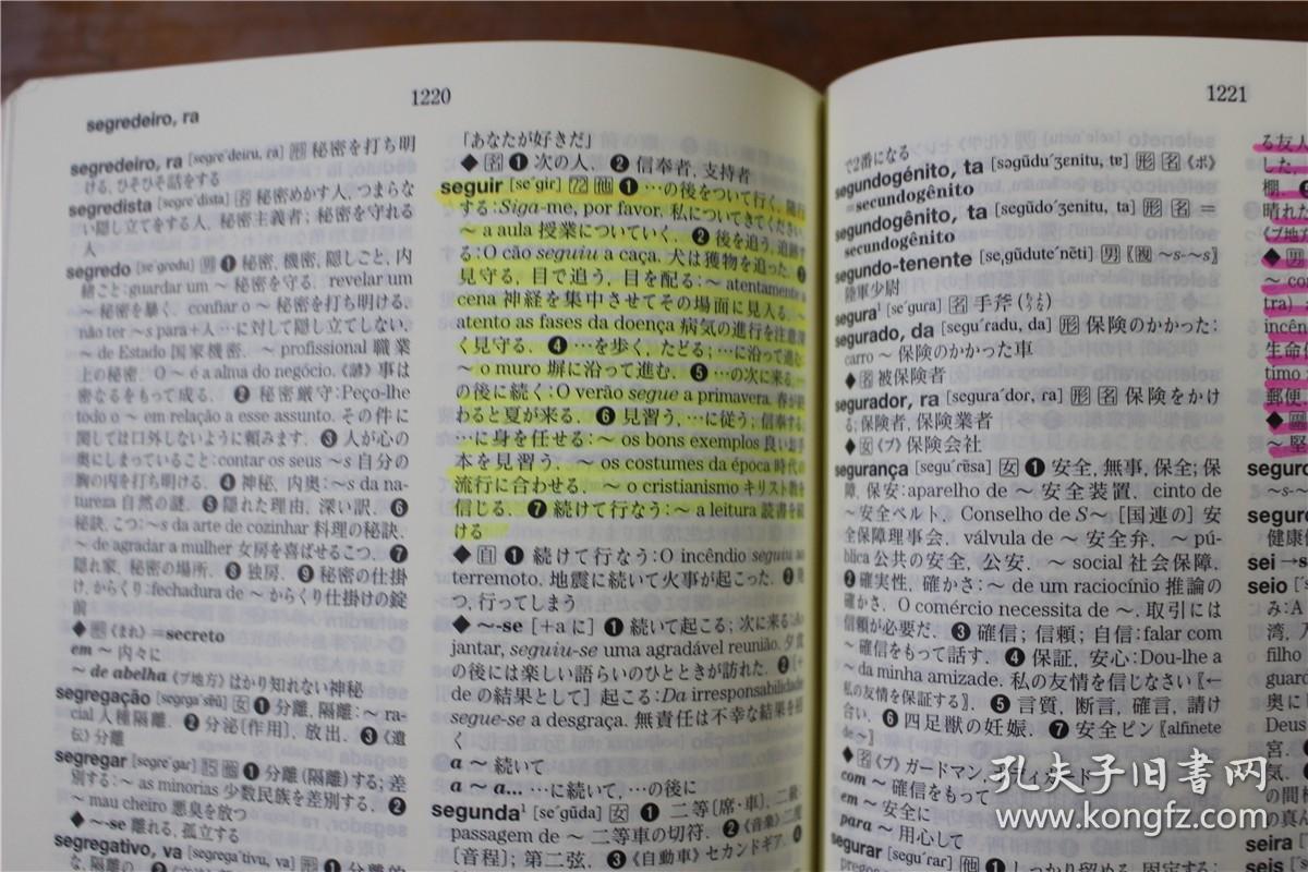 日语原版书现代葡萄牙语词典小32开带盒子包邮