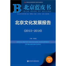 北京蓝皮书：北京文化发展报告（2015~2016）