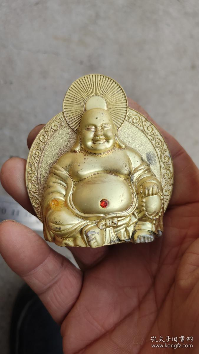 佛像造像早期的造像弥勒佛双面佛金属质高7厘米重107克