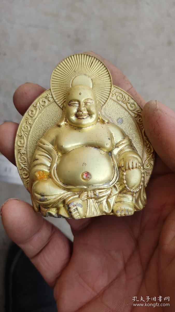 佛像造像早期的造像弥勒佛双面佛金属质高7厘米重107克