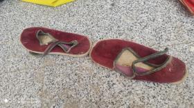 女鞋靴；旧鞋女士一带鞋手纳底黑红酱色绒面25厘米40码