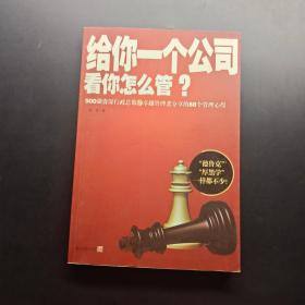 给你一个公司看你怎么管？