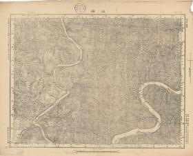 【复印件】湖南省《北溶》2附近地图（含沅陵部分区域）（1930年至1945年制图）五万分之一比例 民国老地图 品相较差字迹略模糊认准再购 原图高清复印