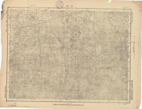 【复印件】湖南省《沙坪》2附近地图（含桃源、安化、常德部分区域）（1930年至1945年制图）五万分之一比例 民国老地图 品相较差字迹略模糊认准再购 原图高清复印
