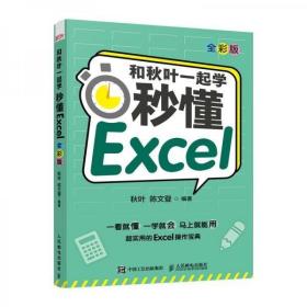 二手正版 和秋叶一起学秒懂Excel（全彩版） 秋叶、陈文登  9787115572141