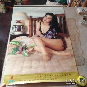 美女泳装挂历，塑料（梦影）美女，1995年,阁楼上