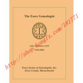 【全新正版】The Essex Genealogist: Index to Volumes 16-2...