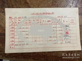 L1008-31 1960年人民出版社职工工资卡：人事科刘继文下半年工资卡，带作者签名6处