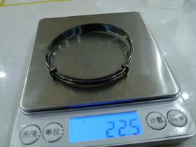 纯银银镯，自然老花包浆，蛤蜊光泽
