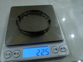 纯银银镯，自然老花包浆，蛤蜊光泽