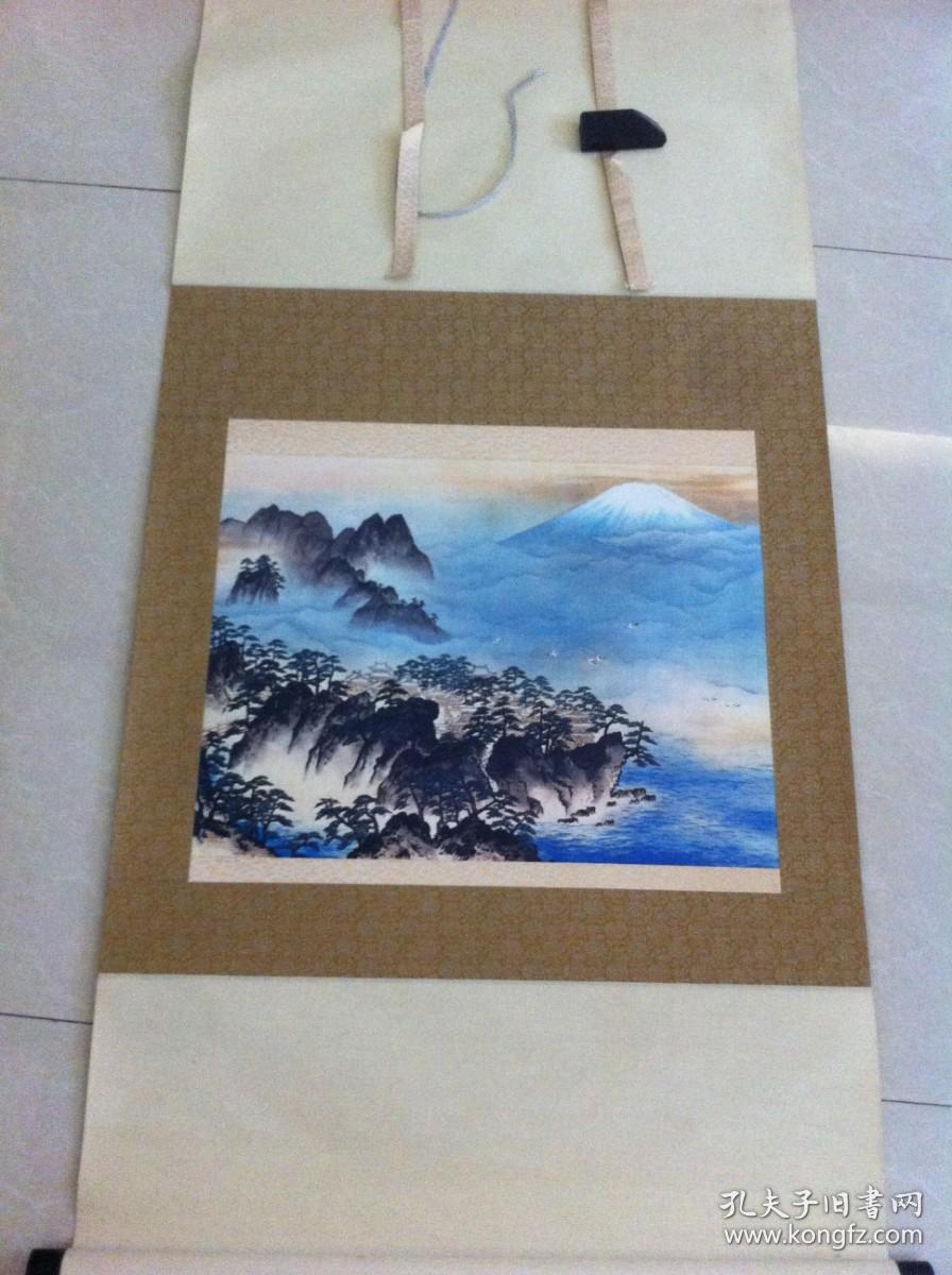 挂轴老画 蓬莱山 原装木箱 日本近现代著名画家 日本近代绘画之父 横山大观画 精装封边 回流名家画 大幅 硬纸 茶室书画 有印章落款 大约 131cmx63 5cm 孔夫子旧书网