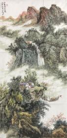 【来自作者本人，保证真迹】苏州市美术家协会会员陆雪峰手绘   山高水流长