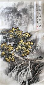 【来自作者本人，保证真迹】河北省美术家协会会员，中国金融美术家协会会员，北京中韩书画家联谊会会员，新家坡神州艺术沙龙高级书画师，河北省书画艺术研究院理事，太行书画社特约画师，同怀书画院常务副院长王力健手绘 玉露金风抱素秋