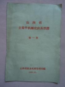 山西省主要半机械化农具型谱第一册