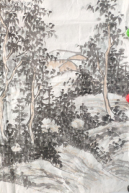 N086：台湾文化大学教授，著名国画家，欧豪年水墨作品《竹》一幅