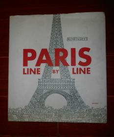 (原版画册)PARIS LINE BY LINE 精装本 带一枚书签 规格长33.5cmX宽30.5cm（版次品相看图自鉴免争议 特殊商品售出后不退）