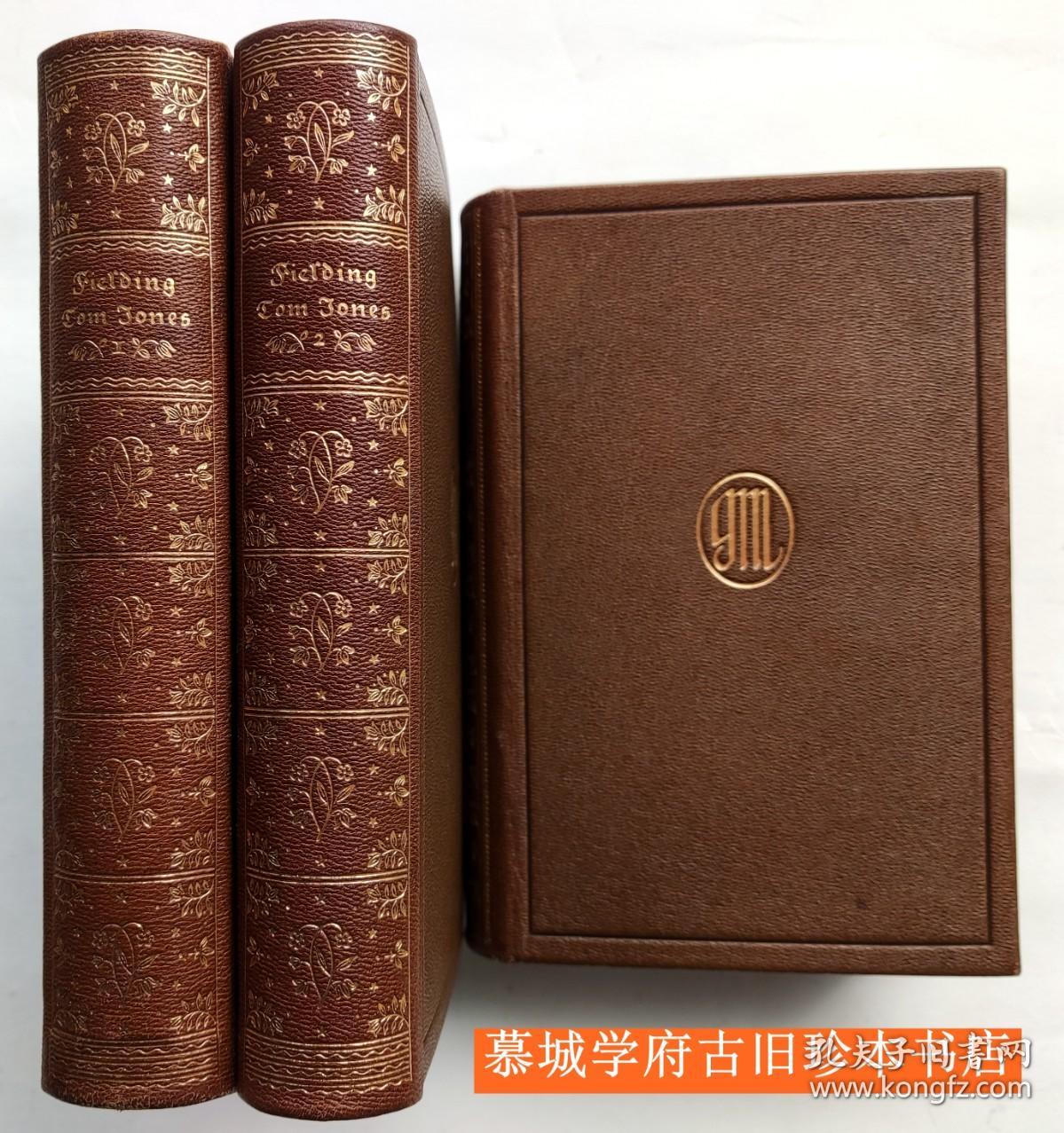 全品德文版/名家装帧全皮精装/烫金书面,书脊/鎏金书顶//菲尔丁《汤姆