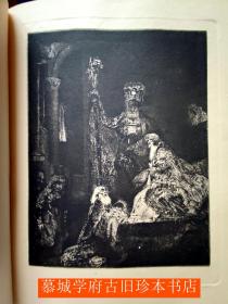 【羊羔皮精裝】【限量版】【燙金書封】【鎏金書頂】1926年德文原版《倫勃朗圣經插圖集》44幅原品頂級凹版腐蝕照相版畫 Die Rembrandt - Bibel Altes und Neues Testament
