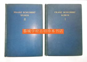 【英國裝幀名家ZAEHNSDOFRT全皮精裝】燙金書名/三面書口鎏金《弗蘭茨·舒伯特歌曲集》上下冊 Franz Schubert, Complete Songs
