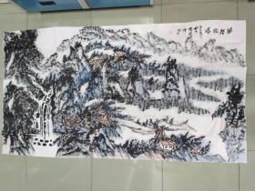 【保真 特惠】中美协会员 王振中艺术馆馆长 张新庆 六尺整张山水17