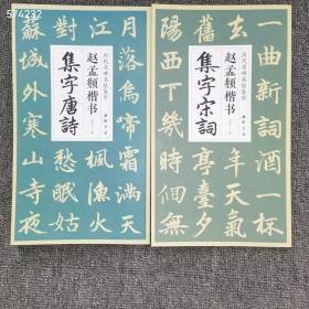 正版8开 历代名碑名帖集字 赵孟頫楷书集字宋词 赵孟頫楷书集字唐诗 全两册 定价76元 特价42包邮
